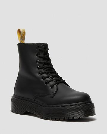 Dr Martens Vegan Jadon II Mono Platform Laarzen Heren Zwart | NL 244EBC